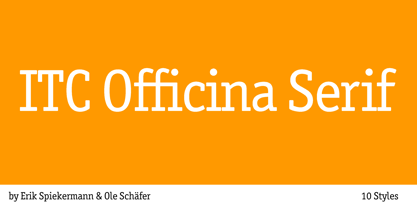 ITC Officina Serif Font Poster 1